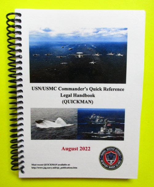 US Navy - Cdr Quick Ref Legal HB (QUICKMAN) - 2022 - BIG size